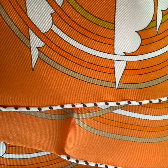 Carres Volants Scarf - Authentic Hermes 70 Format Silk Scarf. - Picture 8 of 12